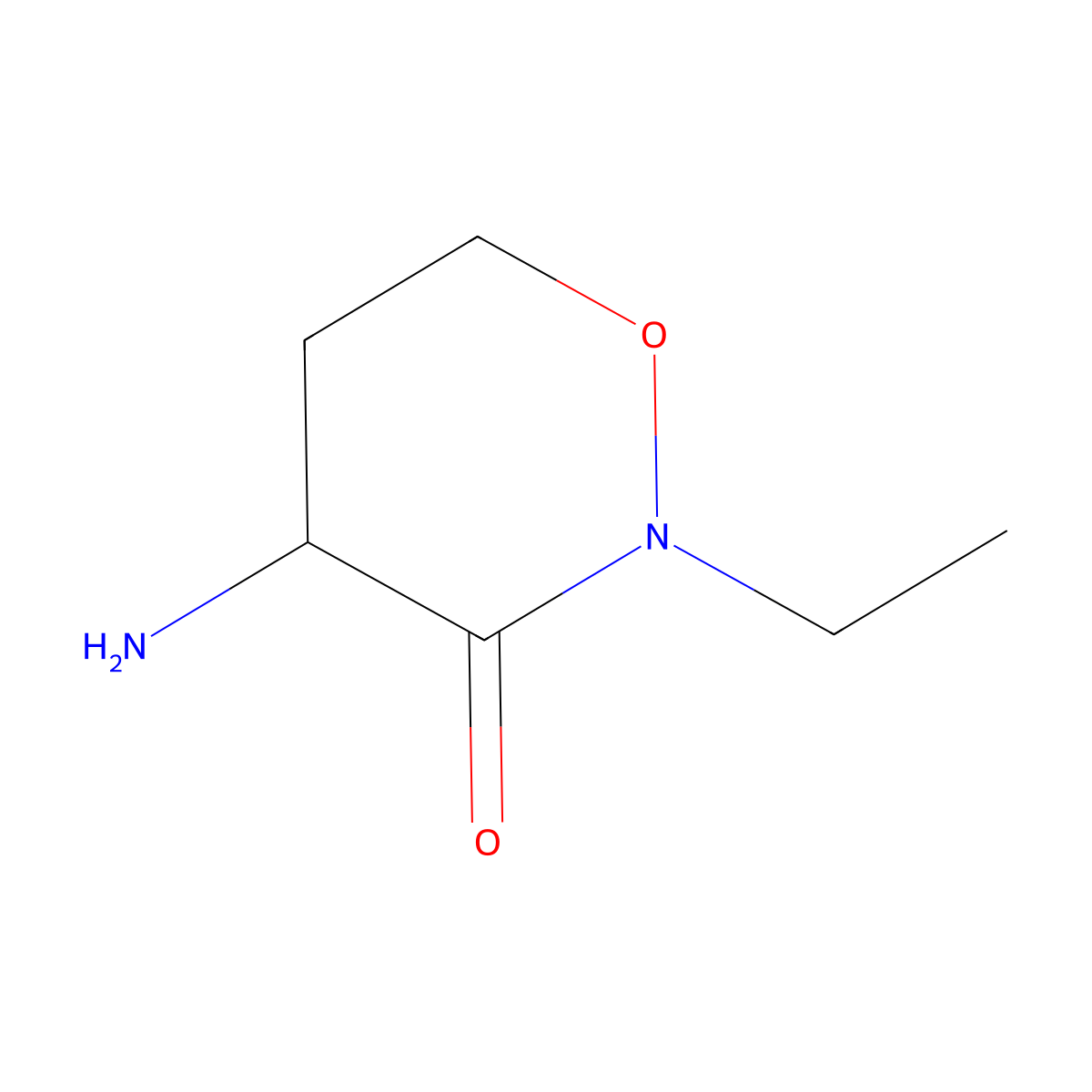 4-Amino-2-ethyl-1,2-oxazinan-3-one molecular structure, CAS 2044713-26-8