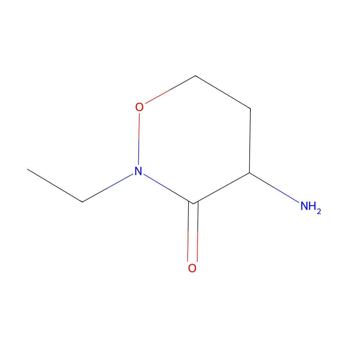 4-Amino-2-ethyl-1,2-oxazinan-3-one molecular structure, CAS 2044713-26-8