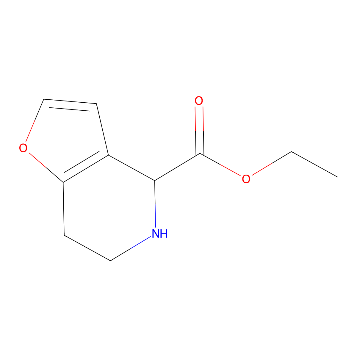 Ethyl 4H,5H,6H,7H-furo[3,2-c]pyridine-4-carboxylate molecular structure, CAS 2044713-31-5