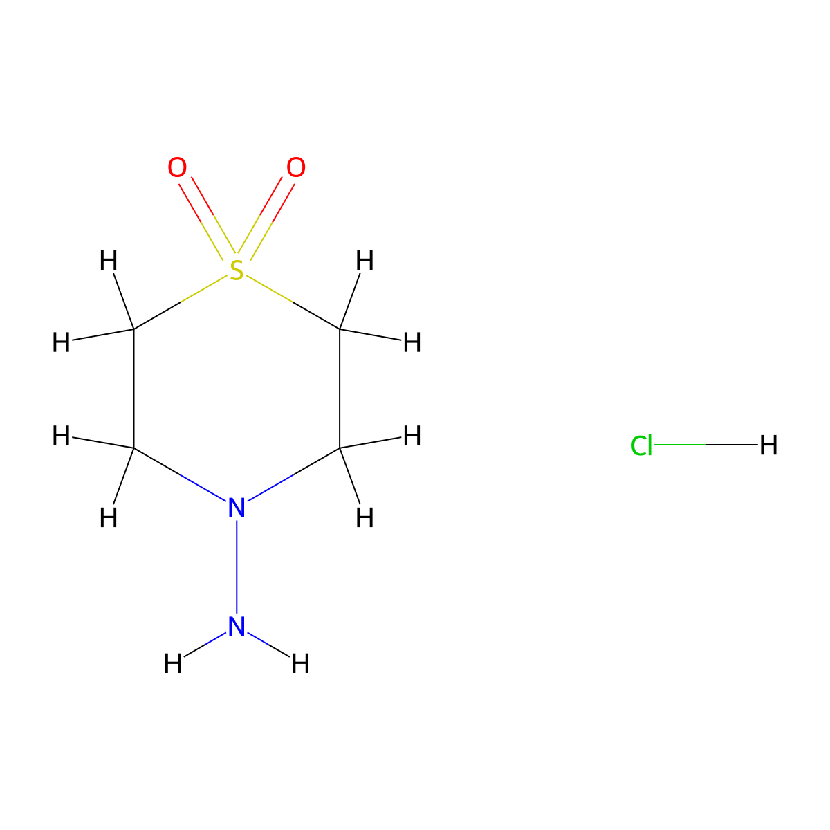 4-Amino-1lambda6-thiomorpholine-1,1-dione hydrochloride molecular structure, CAS 2044713-34-8