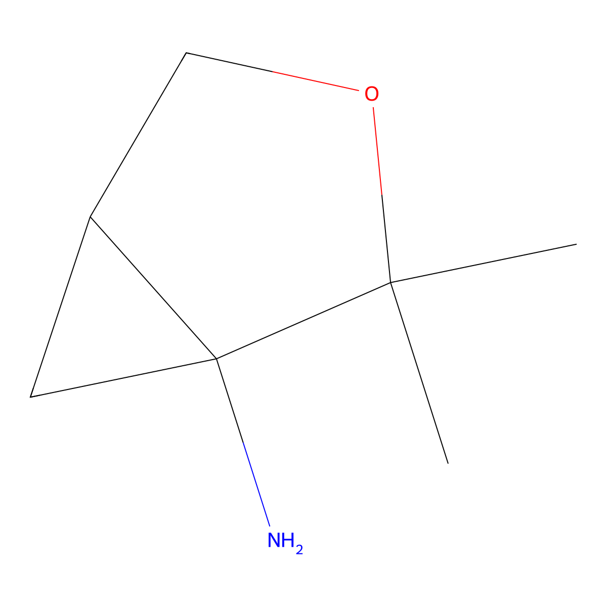 2,2-Dimethyl-3-oxabicyclo[3.1.0]hexan-1-amine molecular structure, CAS 2044713-36-0