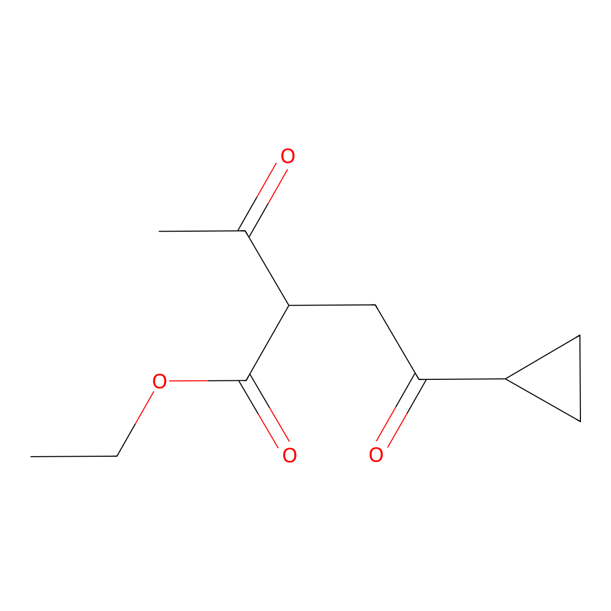 Ethyl 2-acetyl-4-cyclopropyl-4-oxobutanoate molecular structure, CAS 2044713-51-9