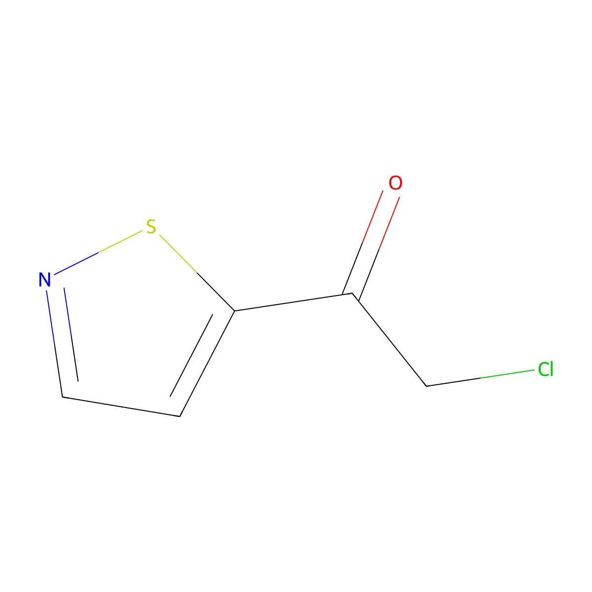 2-Chloro-1-(1,2-thiazol-5-yl)ethan-1-one molecular structure, CAS 2044713-56-4