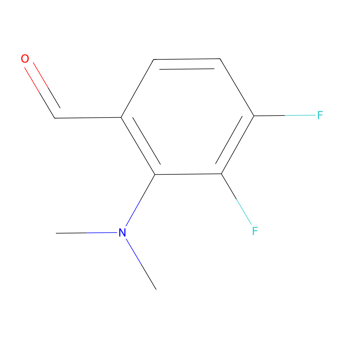 2-(Dimethylamino)-3,4-difluorobenzaldehyde molecular structure, CAS 2044713-58-6
