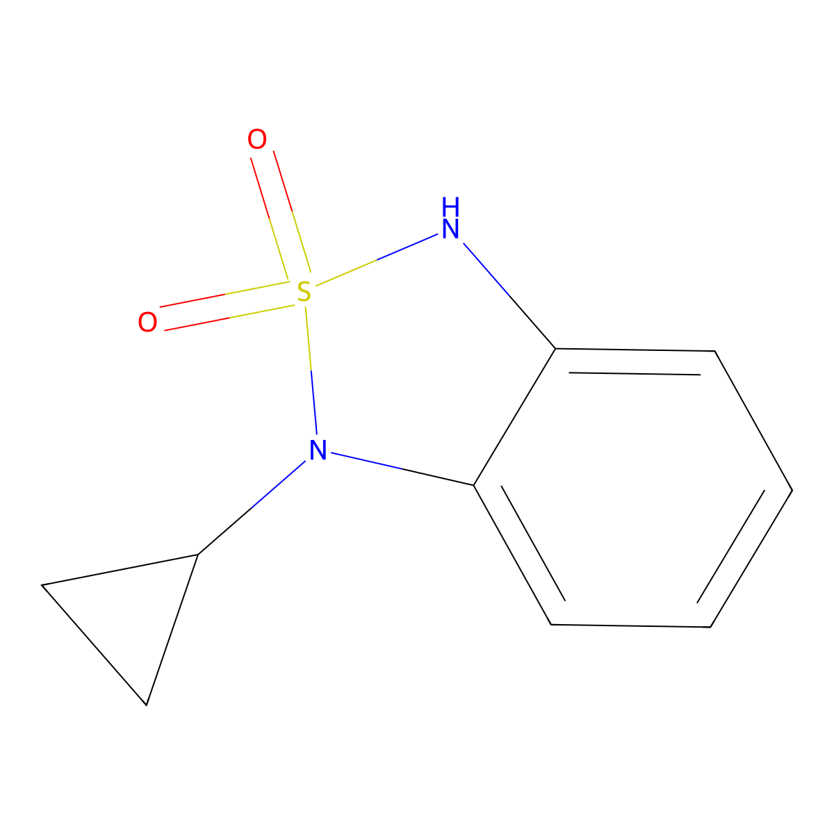 1-Cyclopropyl-1,3-dihydro-2lambda6,1,3-benzothiadiazole-2,2-dione molecular structure, CAS 2044713-76-8