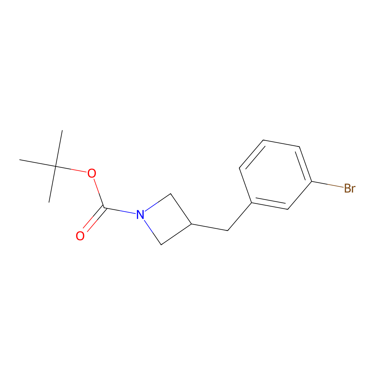 tert-Butyl 3-[(3-bromophenyl)methyl]azetidine-1-carboxylate molecular structure, CAS 2044713-99-5
