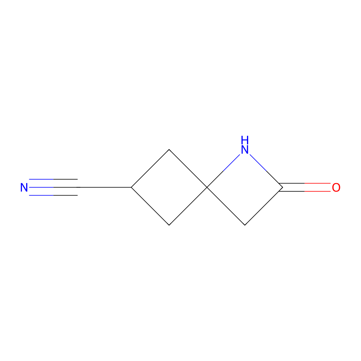 2-Oxo-1-azaspiro[3.3]heptane-6-carbonitrile molecular structure, CAS 2044714-14-7