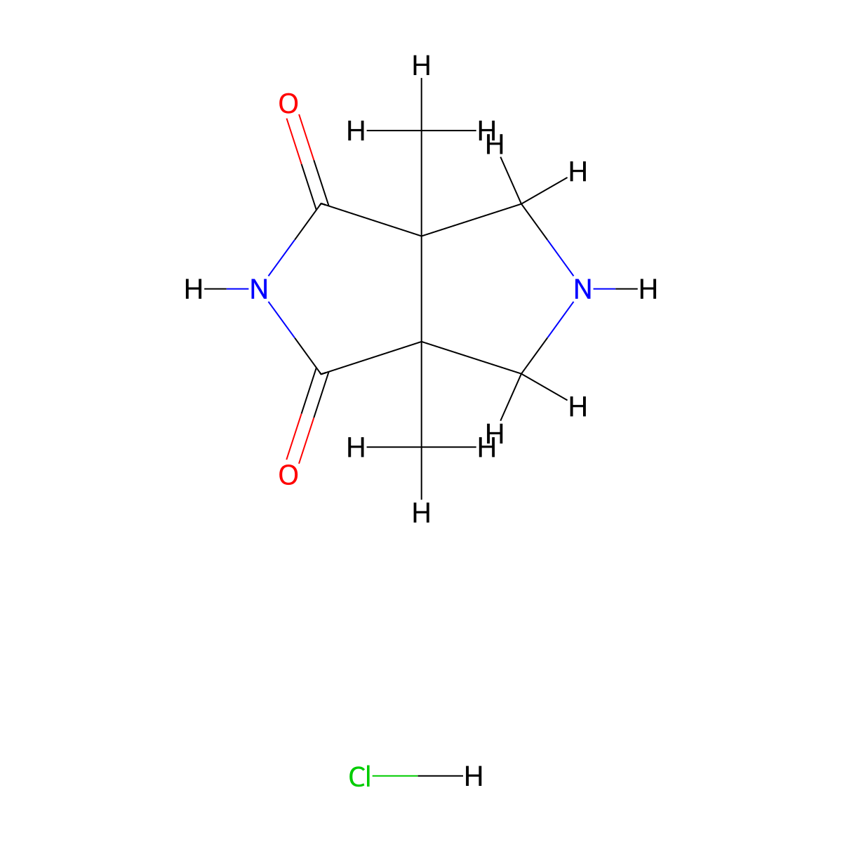 3a,6a-Dimethyl-octahydropyrrolo[3,4-c]pyrrole-1,3-dione hydrochloride molecular structure, CAS 2044714-23-8
