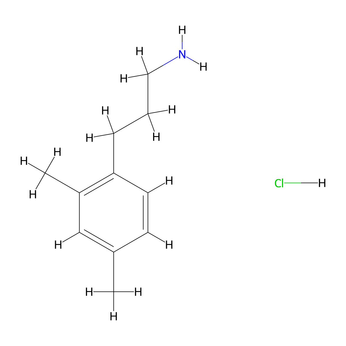 3-(2,4-Dimethylphenyl)propan-1-amine hydrochloride molecular structure, CAS 2044714-38-5
