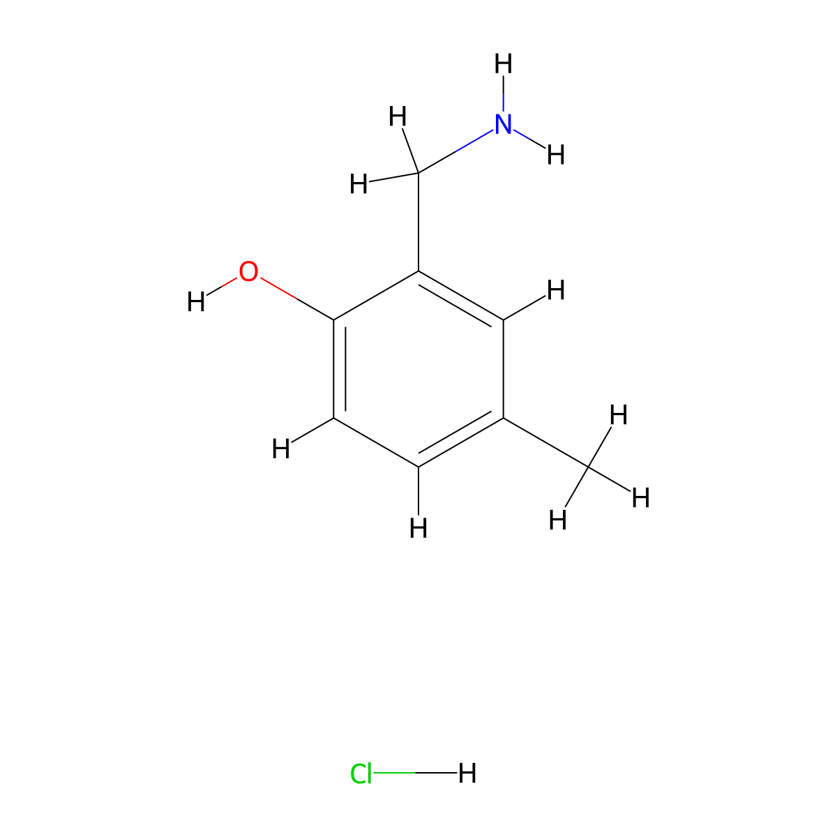 2-(Aminomethyl)-4-methylphenol hydrochloride molecular structure, CAS 2044714-53-4