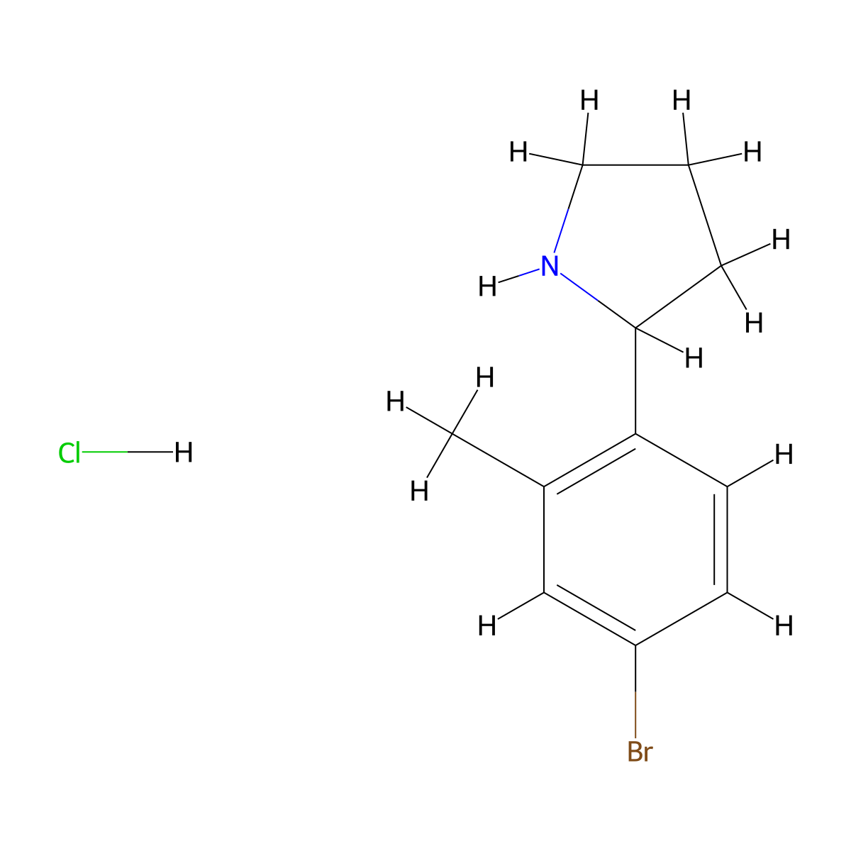 2-(4-Bromo-2-methylphenyl)pyrrolidine hydrochloride molecular structure, CAS 2044714-55-6