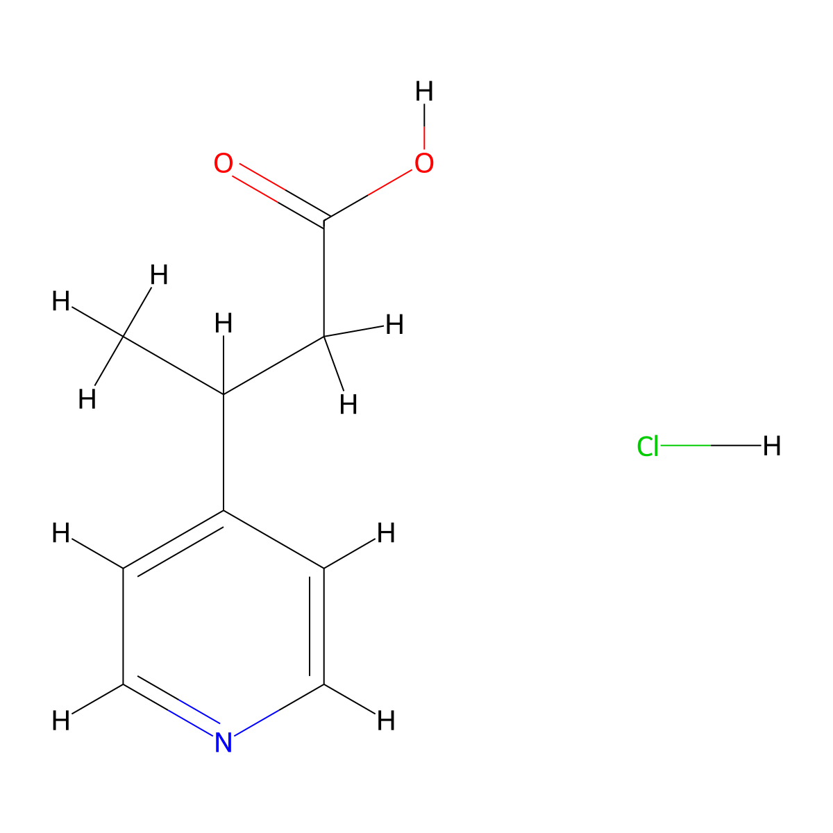 3-(Pyridin-4-yl)butanoic acid hydrochloride molecular structure, CAS 2044722-48-5