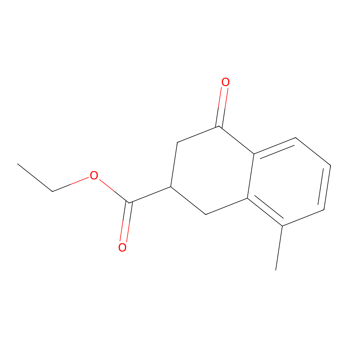 Ethyl 8-methyl-4-oxo-1,2,3,4-tetrahydronaphthalene-2-carboxylate molecular structure, CAS 2044722-71-4