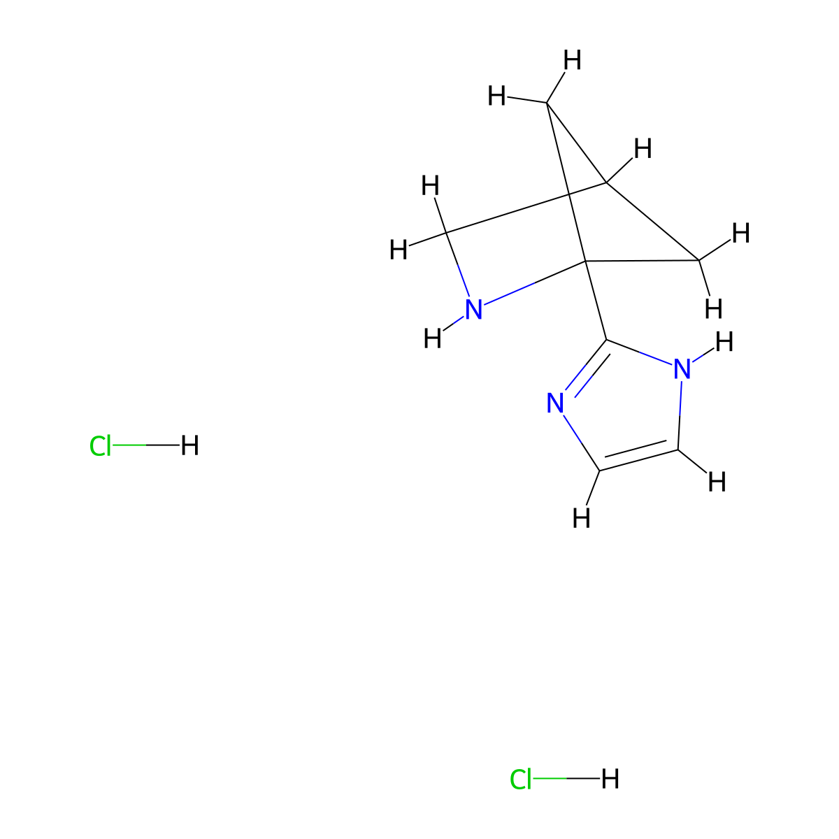 1-(1H-imidazol-2-yl)-2-azabicyclo[2.1.1]hexane dihydrochloride molecular structure, CAS 2044744-70-7
