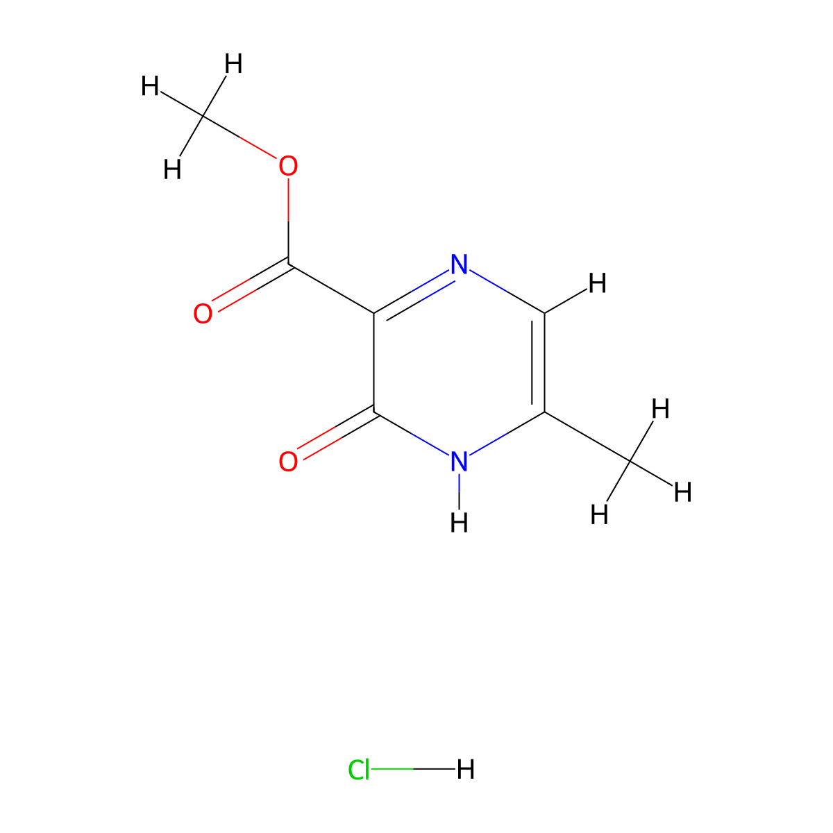 Methyl 5-methyl-3-oxo-3,4-dihydropyrazine-2-carboxylate hydrochloride molecular structure, CAS 2044744-91-2