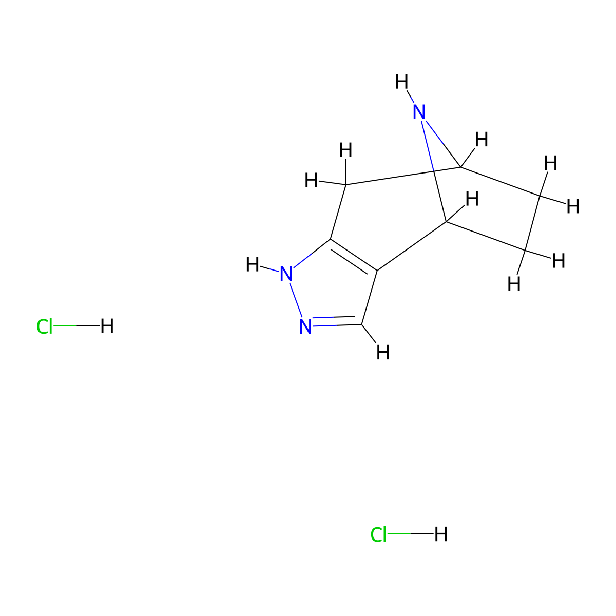 4,5,11-Triazatricyclo[6.2.1.0,2,6]undeca-2(6),3-diene dihydrochloride molecular structure, CAS 2044745-49-3