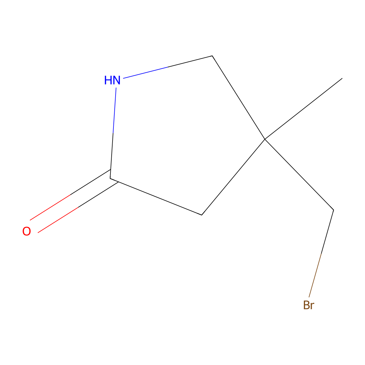 4-(Bromomethyl)-4-methylpyrrolidin-2-one molecular structure, CAS 2044773-40-0