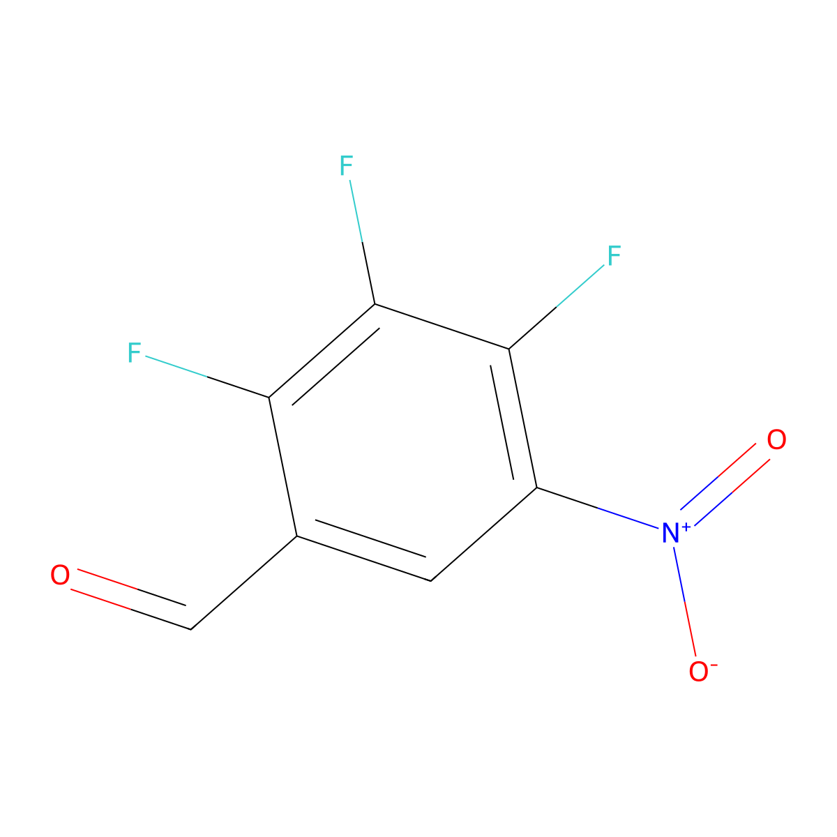 2,3,4-Trifluoro-5-nitrobenzaldehyde molecular structure, CAS 2044773-58-0