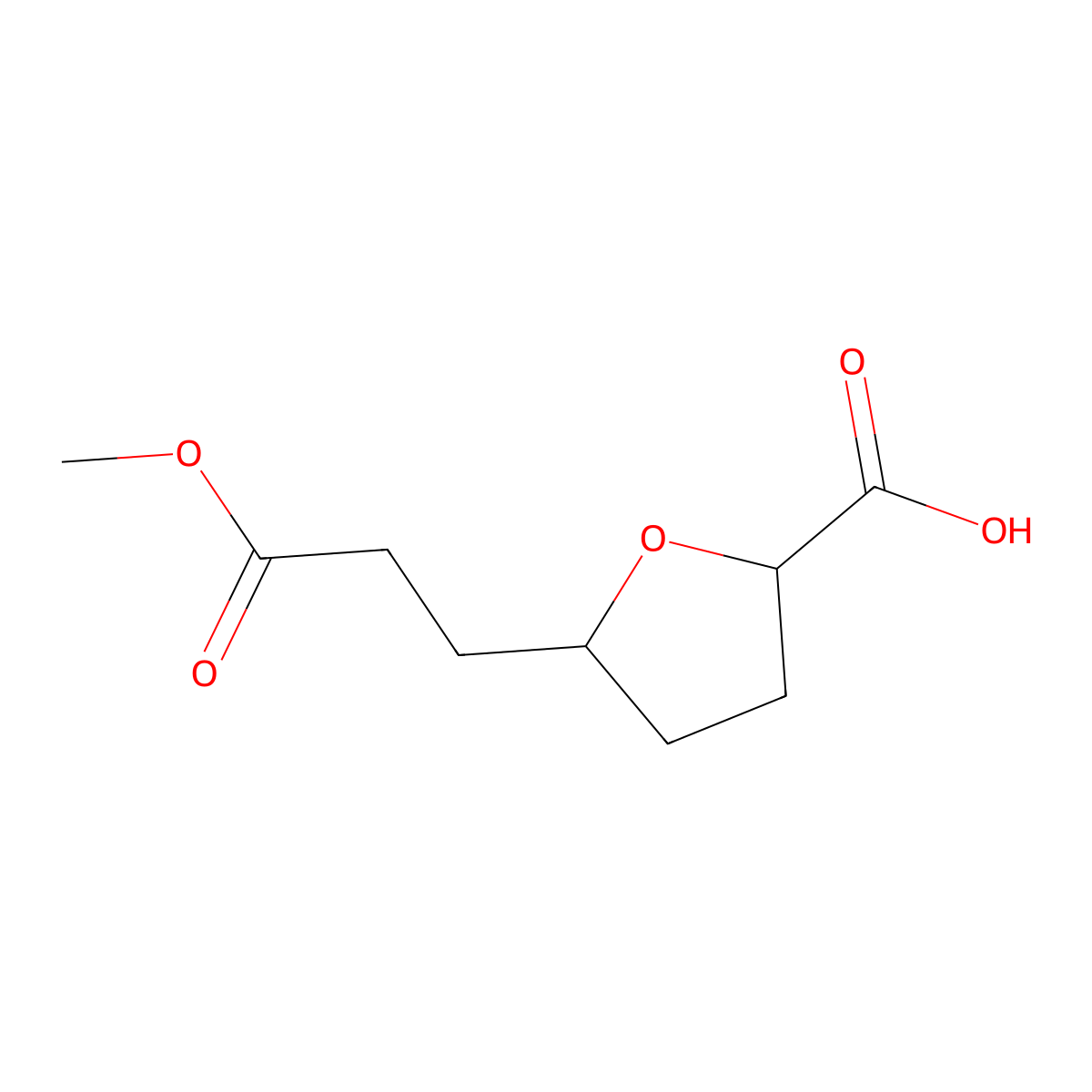 5-(3-Methoxy-3-oxopropyl)oxolane-2-carboxylic acid molecular structure, CAS 2044773-82-0