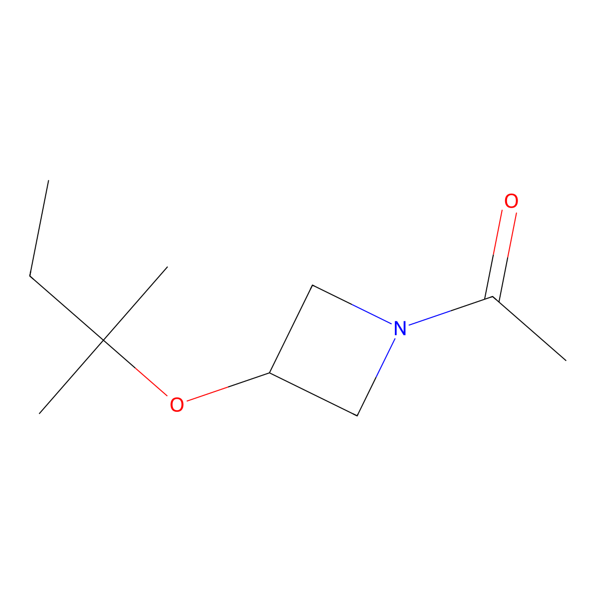 1-{3-[(2-Methylbutan-2-yl)oxy]azetidin-1-yl}ethan-1-one molecular structure, CAS 2044796-36-1