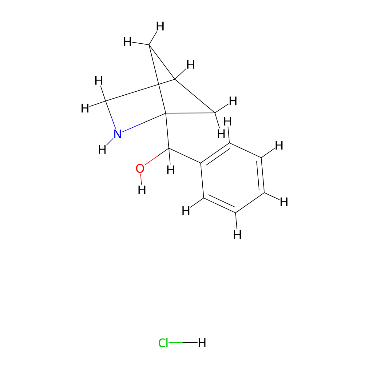 {2-Azabicyclo[2.1.1]hexan-1-yl}(phenyl)methanol hydrochloride molecular structure, CAS 2044796-74-7