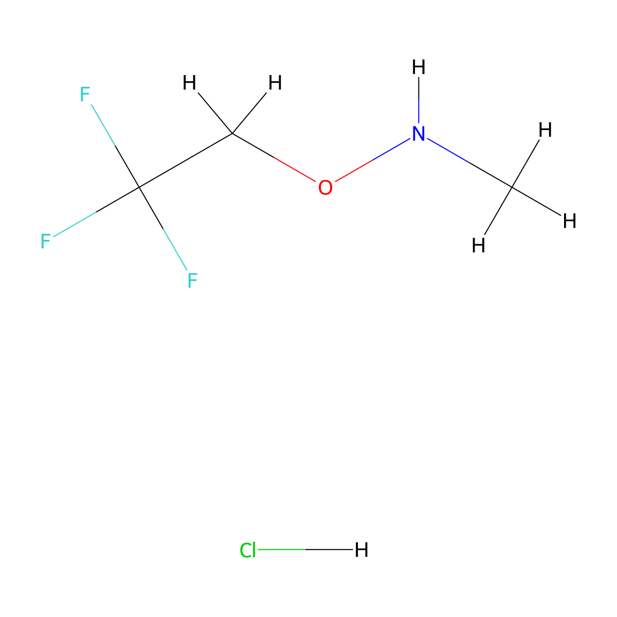 Methyl(2,2,2-trifluoroethoxy)amine hydrochloride molecular structure, CAS 2044796-79-2