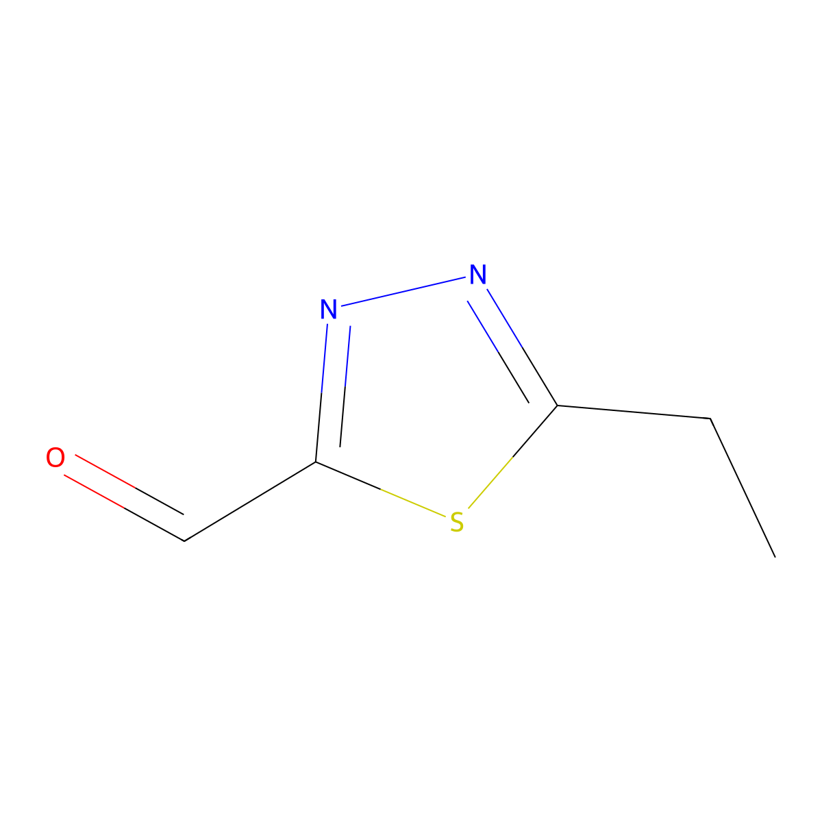 5-Ethyl-1,3,4-thiadiazole-2-carbaldehyde molecular structure, CAS 2044797-24-0