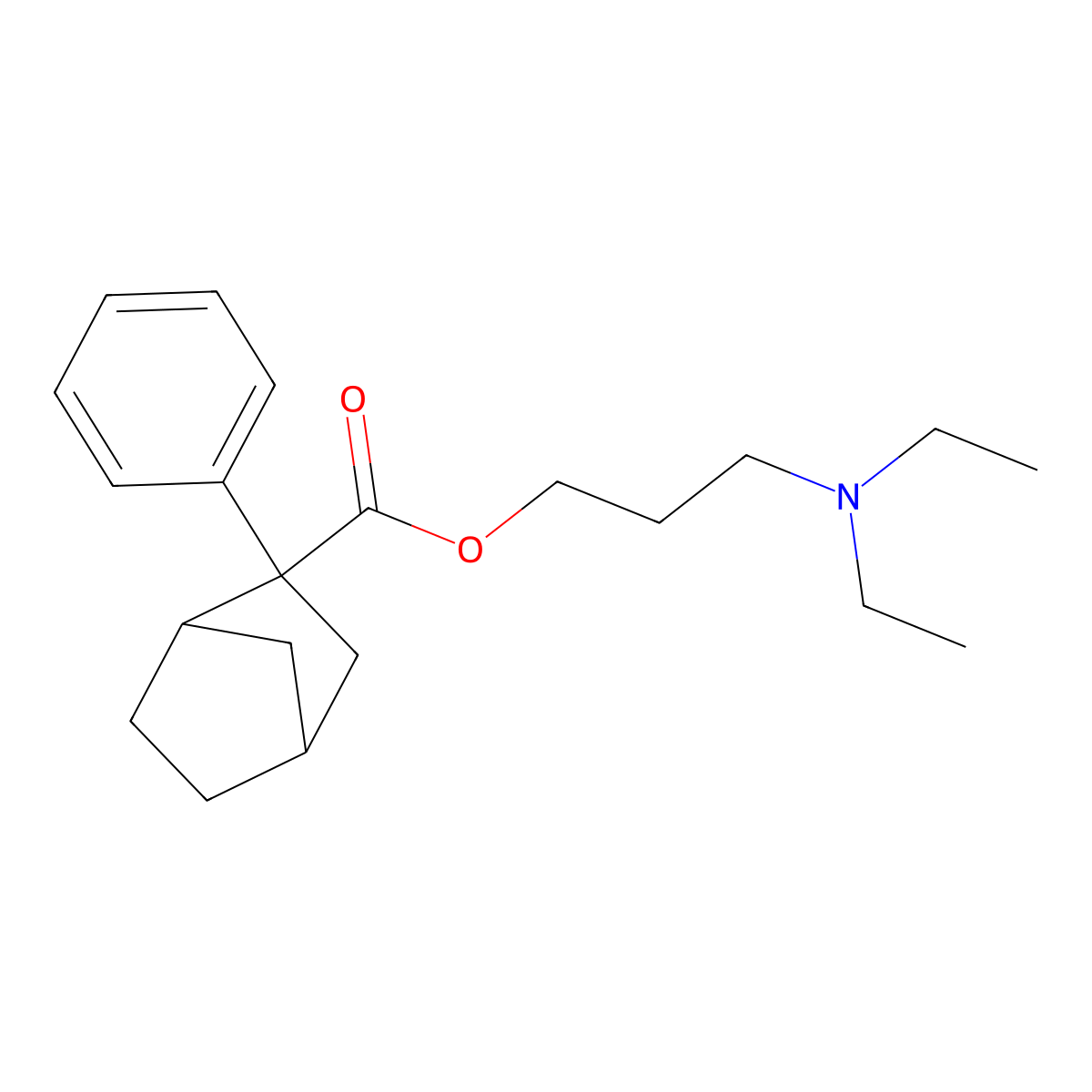 3-(Diethylamino)propyl 2-phenylbicyclo[2.2.1]heptane-2-carboxylate molecular structure, CAS 20448-86-6