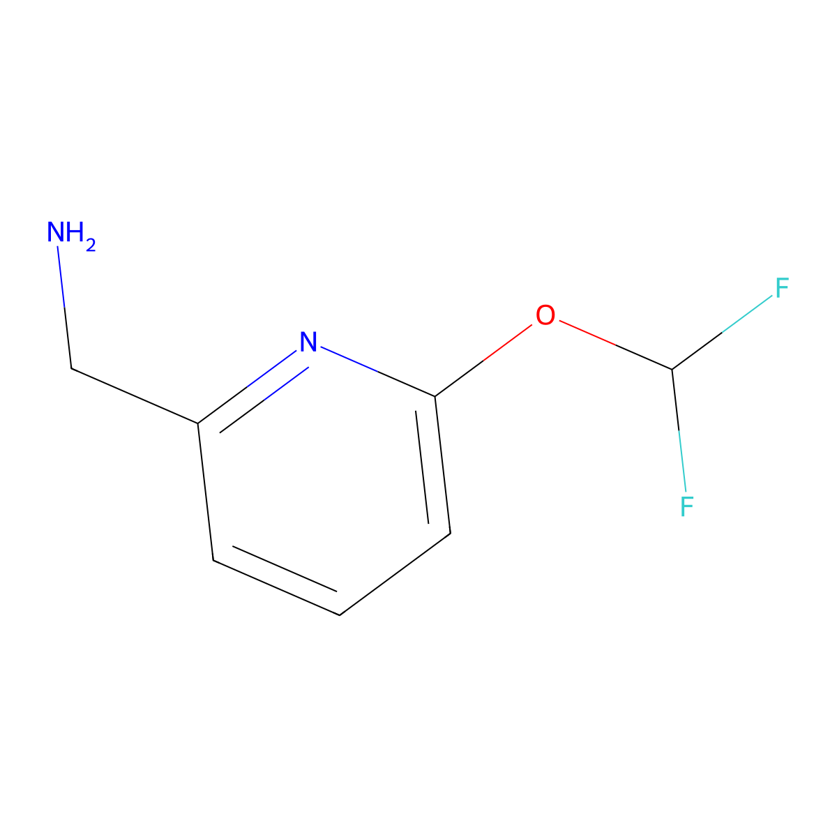 [6-(Difluoromethoxy)pyridin-2-yl]methanamine molecular structure, CAS 2044834-22-0