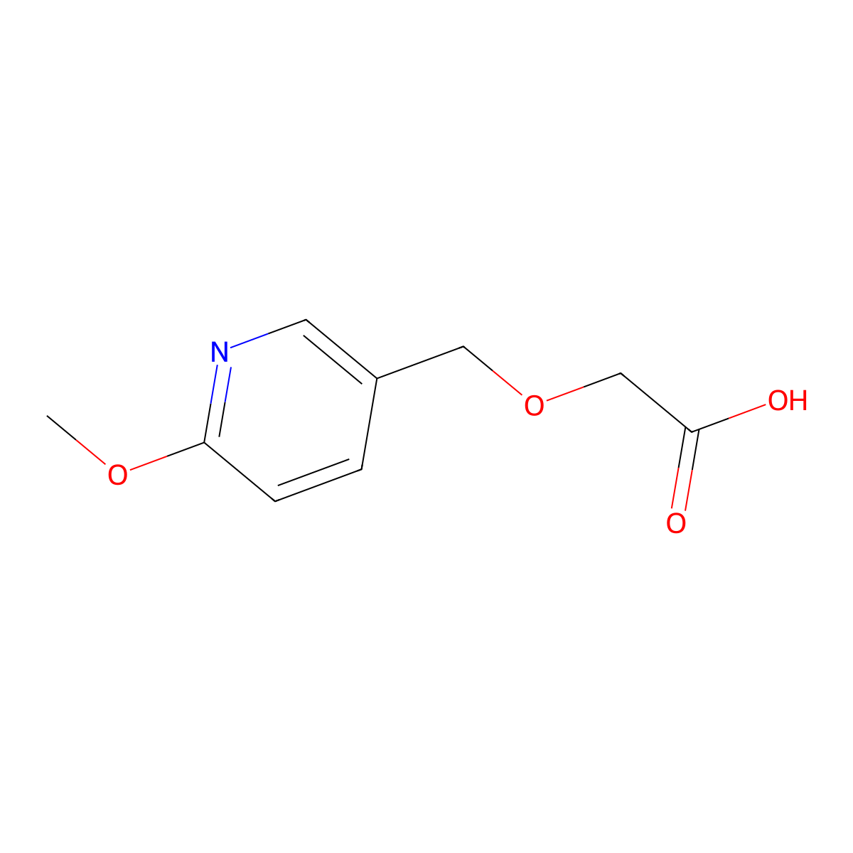2-((6-Methoxypyridin-3-yl)methoxy)acetic acid molecular structure, CAS 2044835-89-2