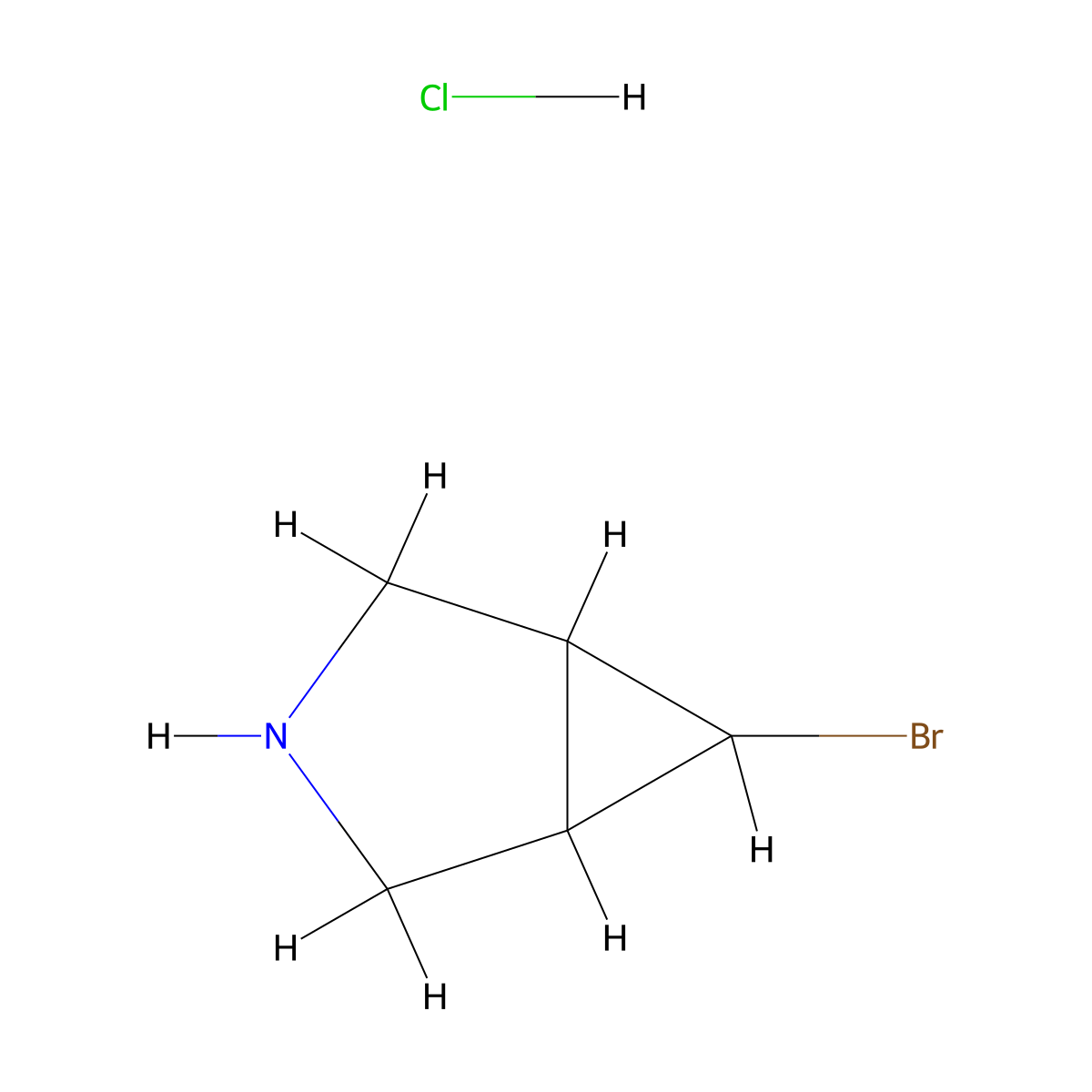 6-Bromo-3-azabicyclo[3.1.0]hexane hydrochloride molecular structure, CAS 2044836-45-3