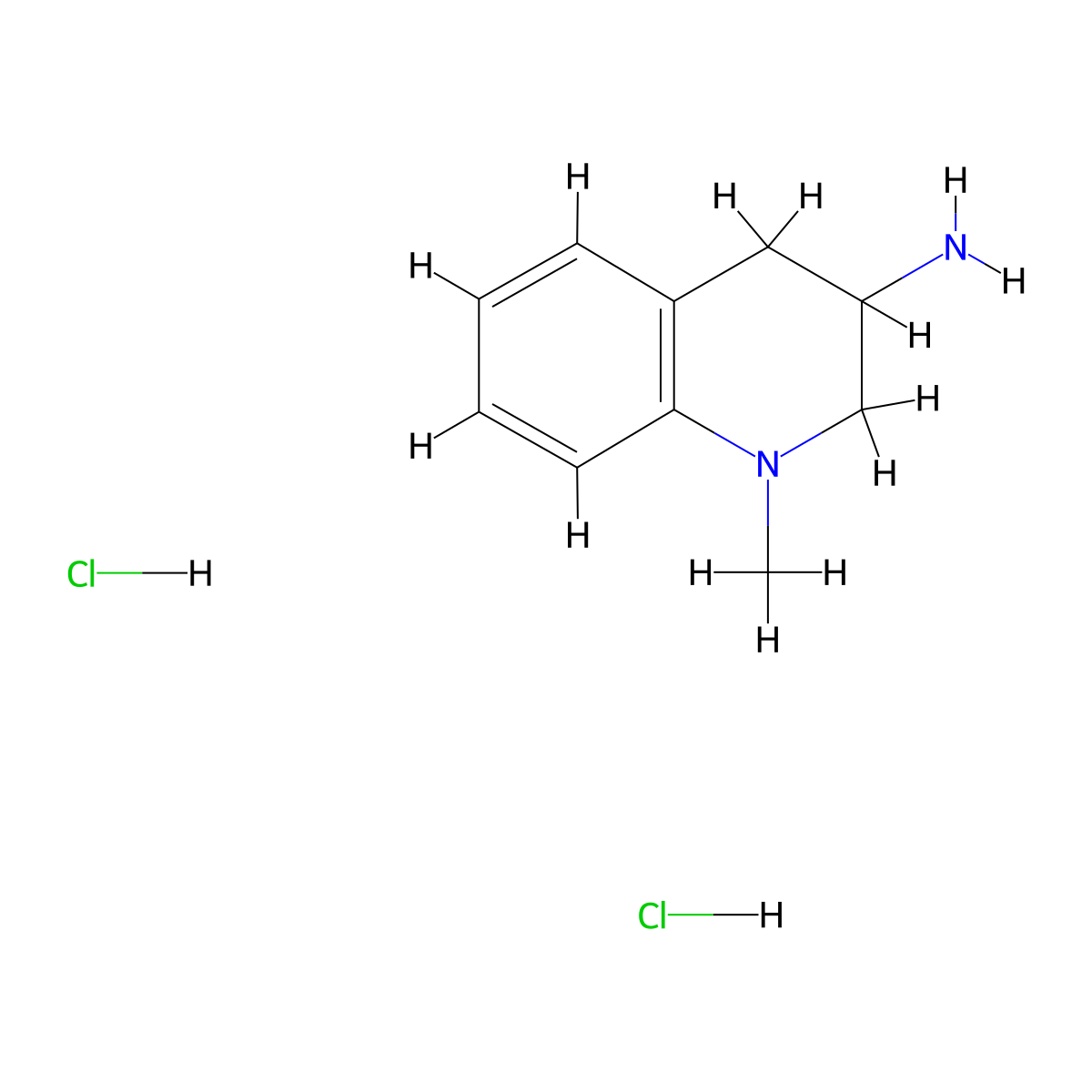 1-Methyl-1,2,3,4-tetrahydroquinolin-3-amine dihydrochloride molecular structure, CAS 2044836-47-5