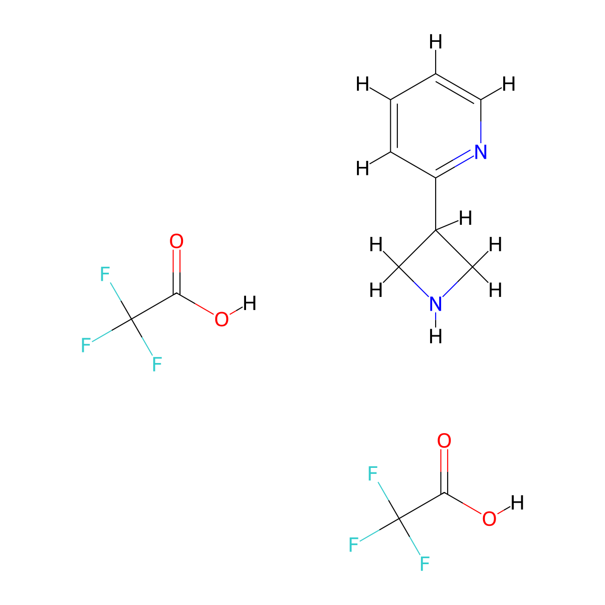 2-(Azetidin-3-yl)pyridine bistrifluoroacetate molecular structure, CAS 2044838-66-4