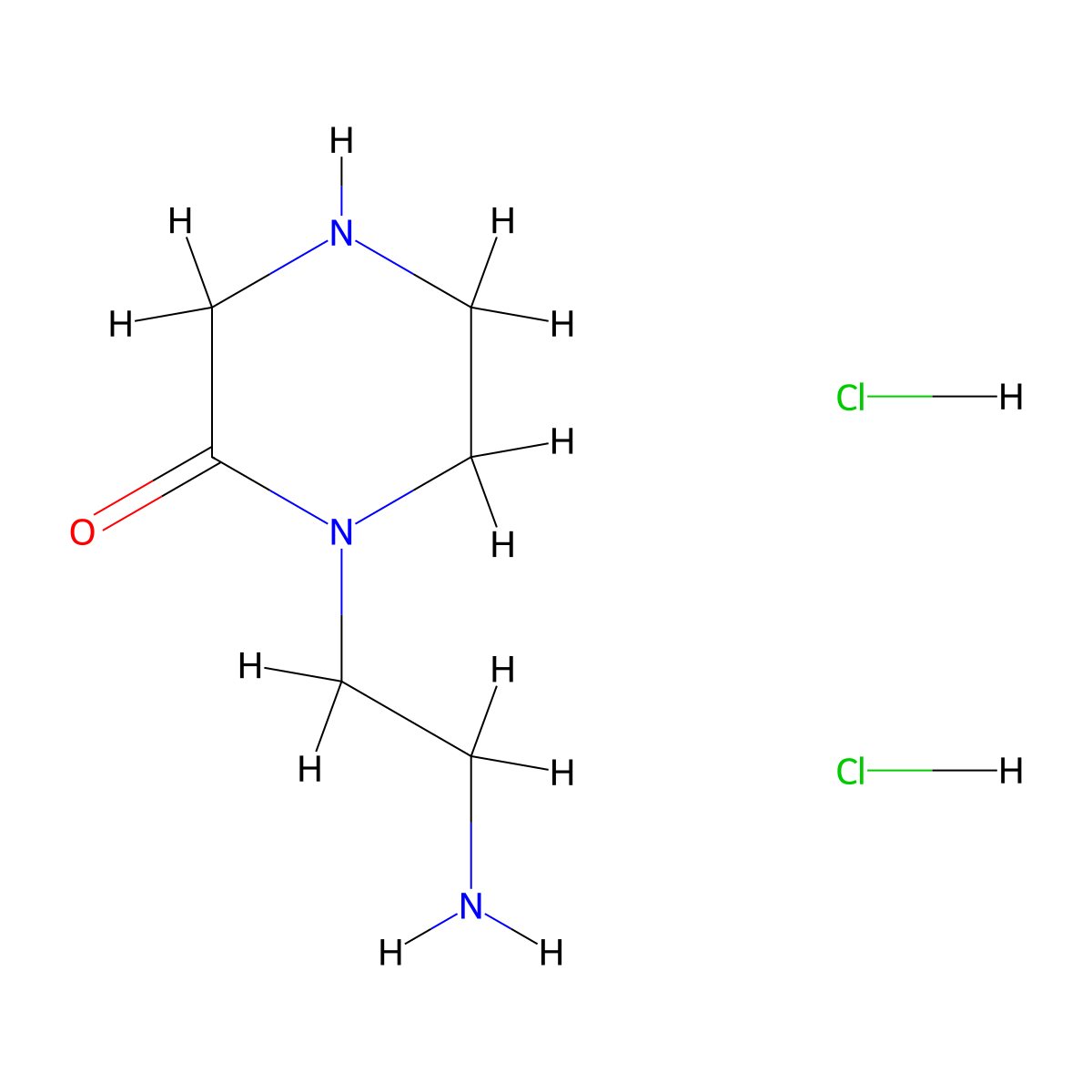 1-(2-Aminoethyl)piperazin-2-one dihydrochloride molecular structure, CAS 2044871-46-5