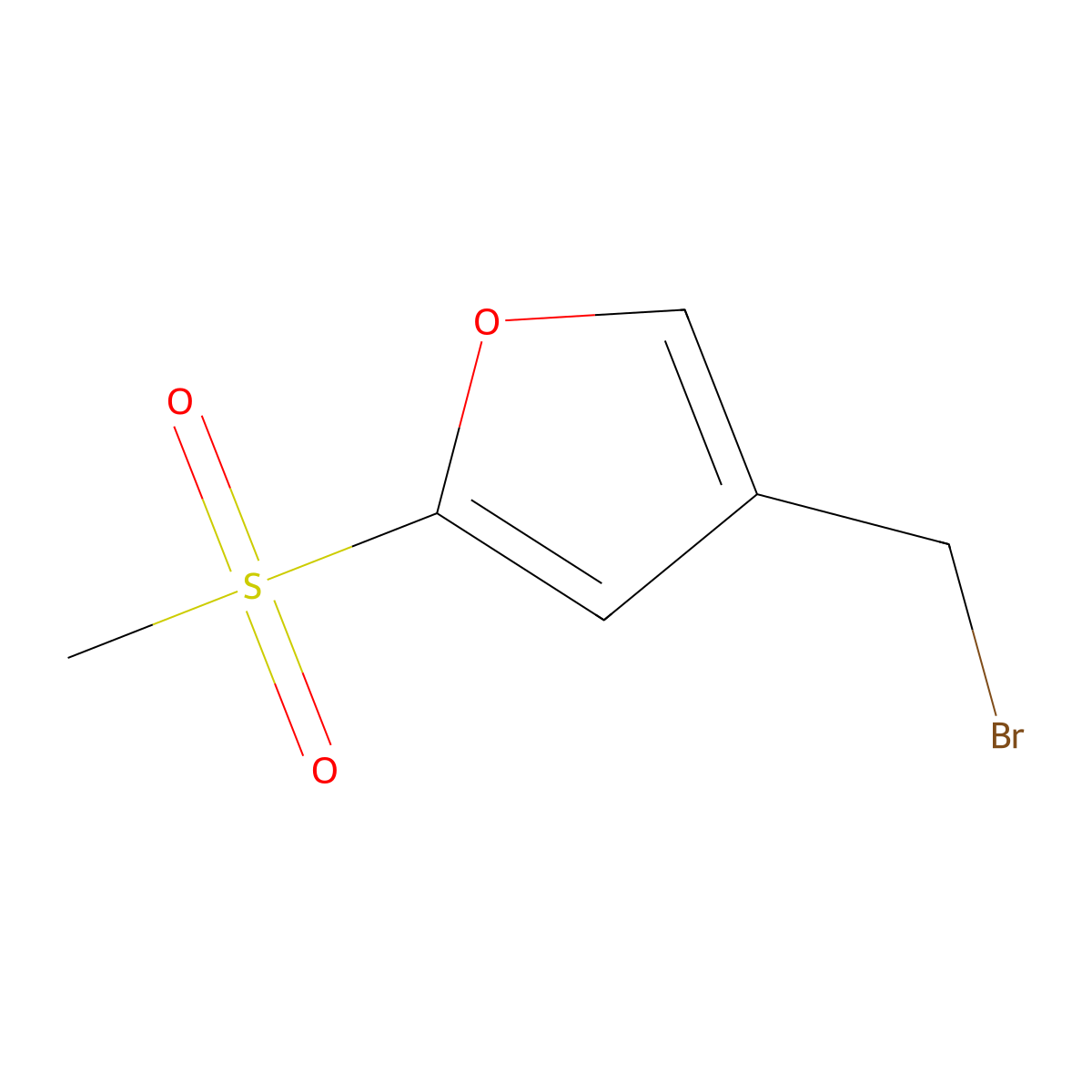 4-(Bromomethyl)-2-methanesulfonylfuran molecular structure, CAS 2044871-51-2
