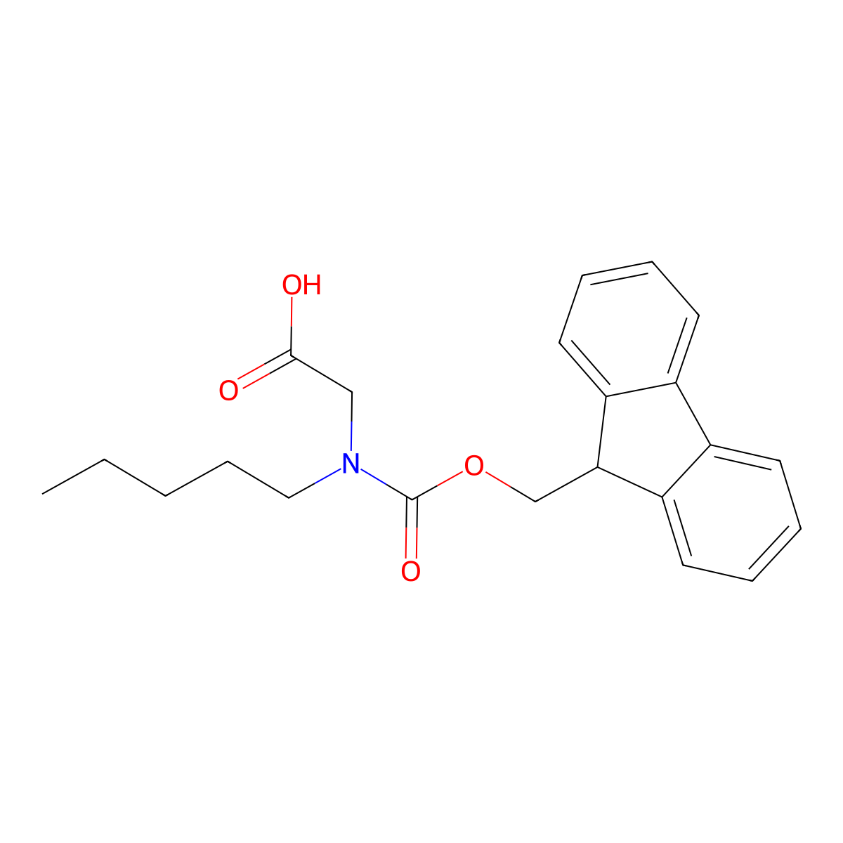 N-Fmoc-N-pentyl-glycine molecular structure, CAS 2044871-59-0