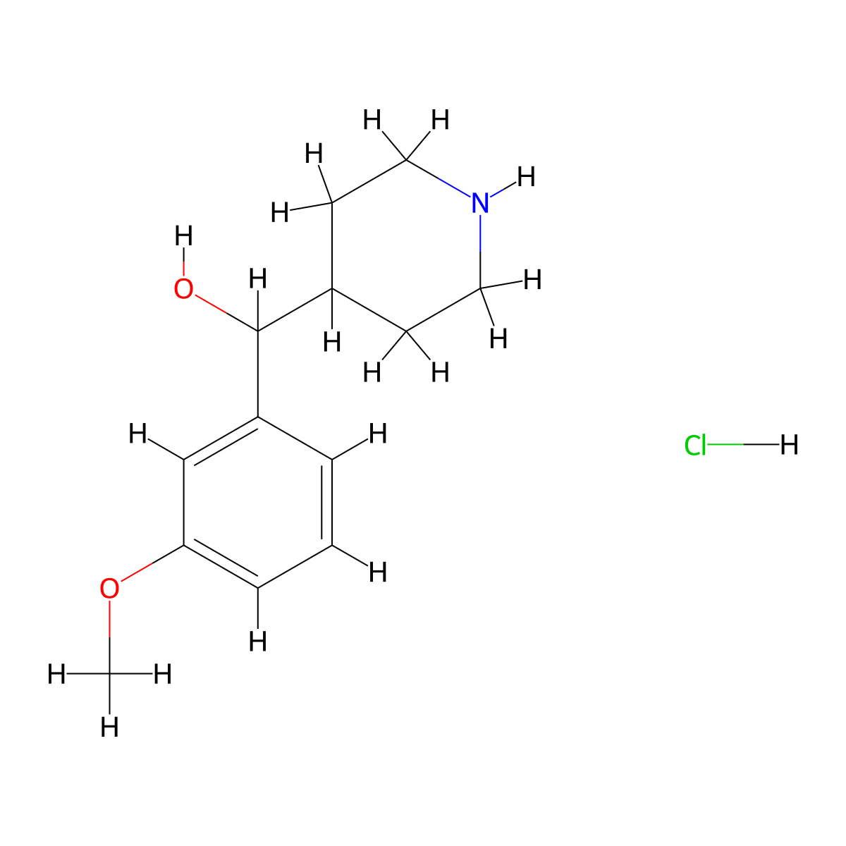 (3-Methoxyphenyl)(piperidin-4-yl)methanol hydrochloride molecular structure, CAS 2044871-90-9