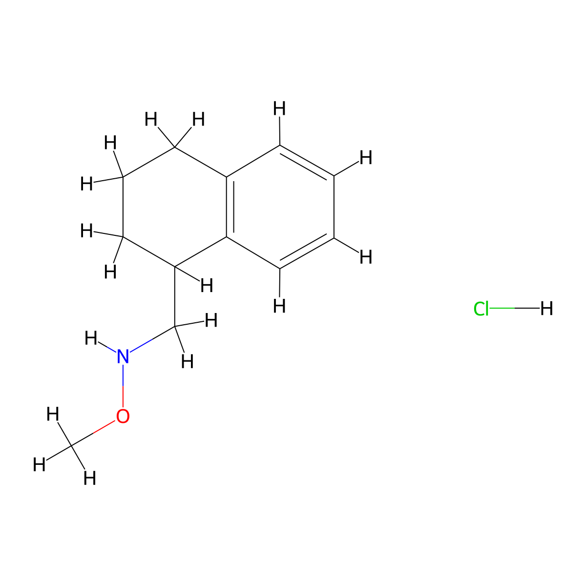 Methoxy[(1,2,3,4-tetrahydronaphthalen-1-yl)methyl]amine hydrochloride molecular structure, CAS 2044872-18-4