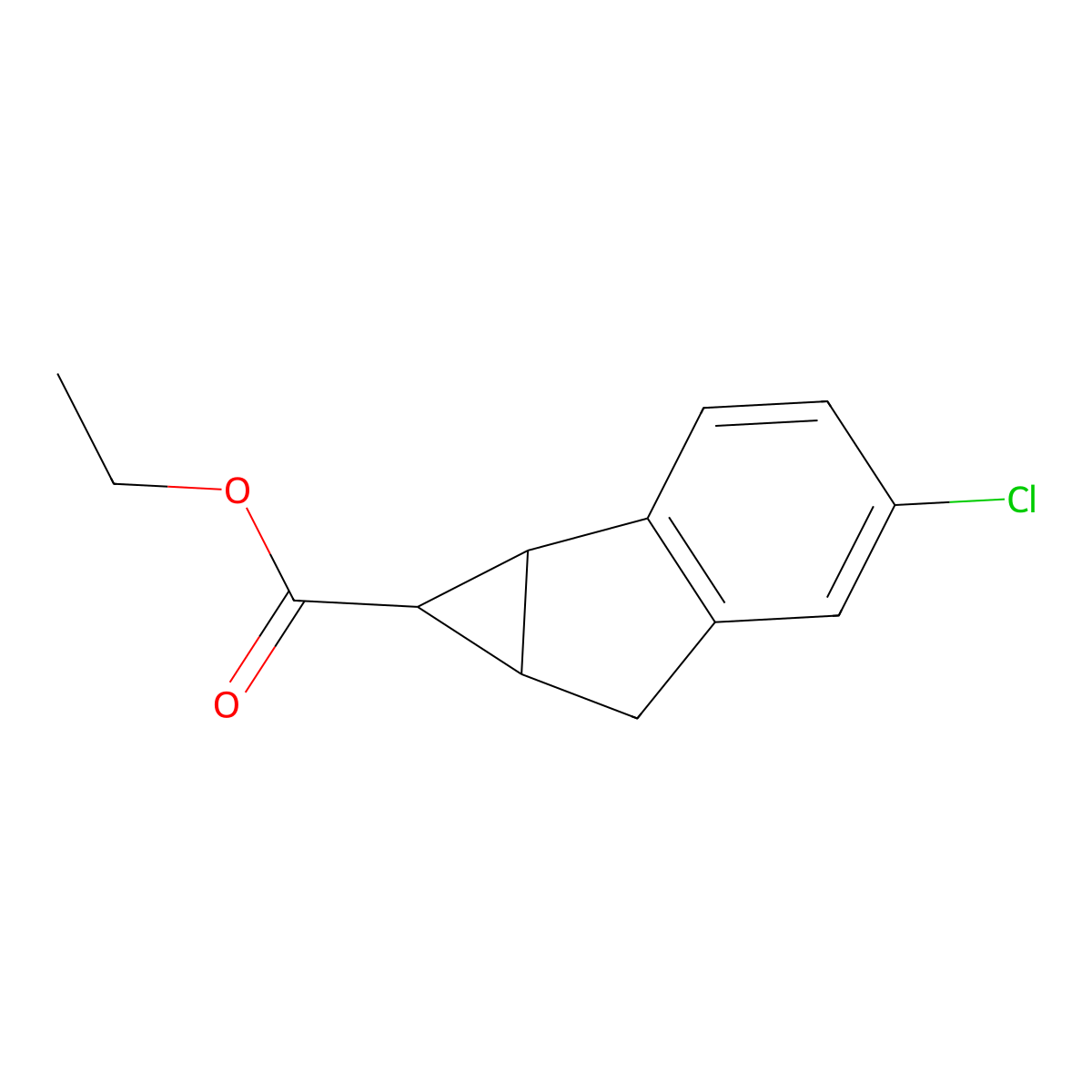 ethyl 4-chloro-1H,1aH,6H,6aH-cyclopropa(a)indene-1-carboxylate molecular structure, CAS 2044872-34-4