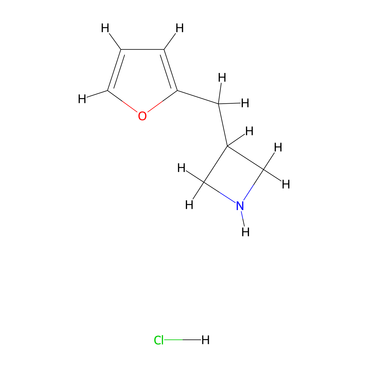 3-((Furan-2-yl)methyl)azetidine hydrochloride molecular structure, CAS 2044872-49-1