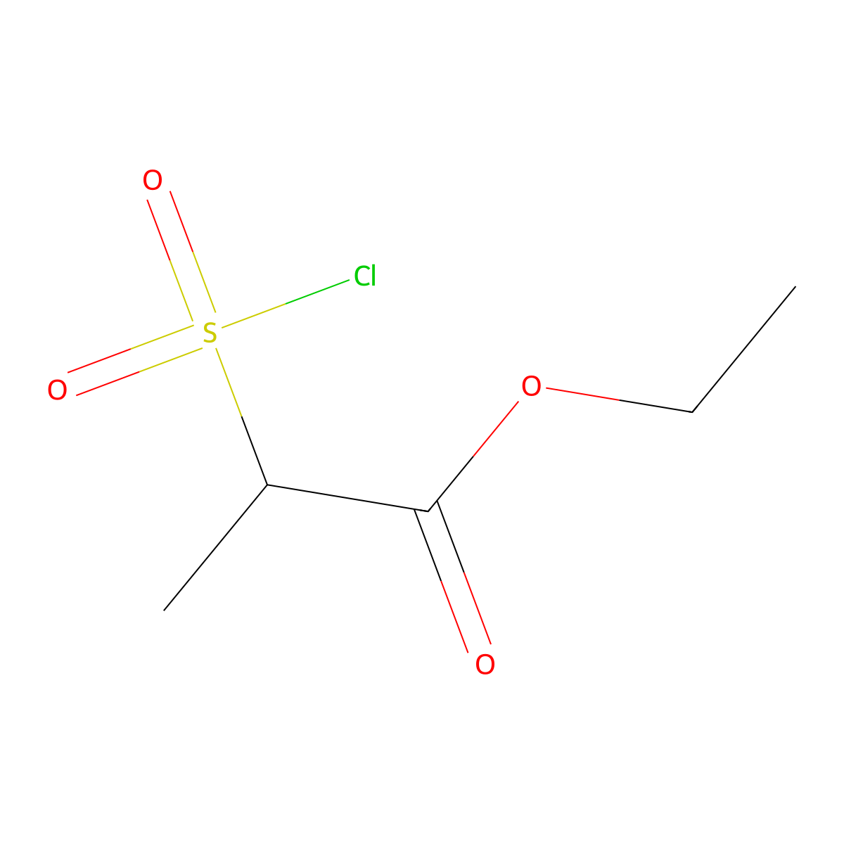 2-Chlorosulfonyl-propionic acid ethyl ester molecular structure, CAS 20449-09-6