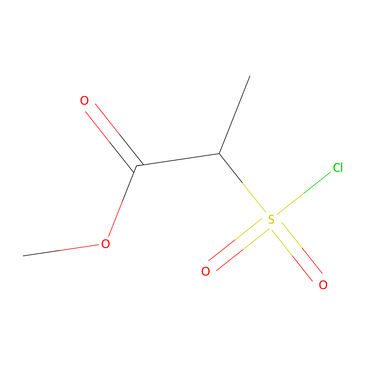 Methyl 2-(chlorosulfonyl)propanoate molecular structure, CAS 20449-10-9