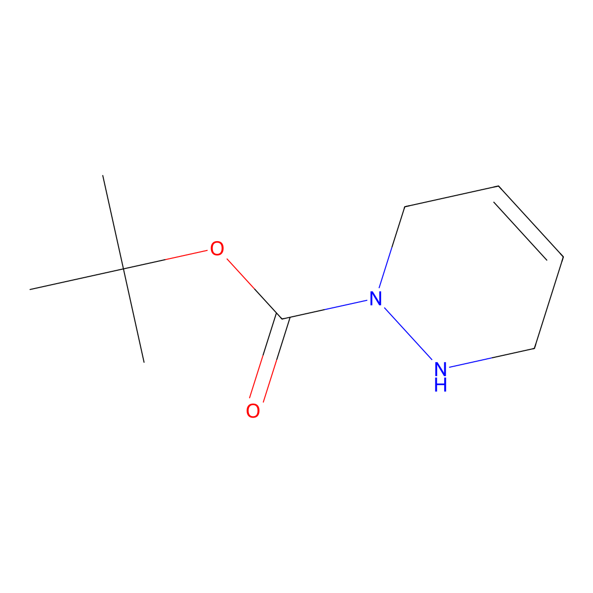 tert-Butyl 1,2,3,6-tetrahydropyridazine-1-carboxylate molecular structure, CAS 2044901-37-1