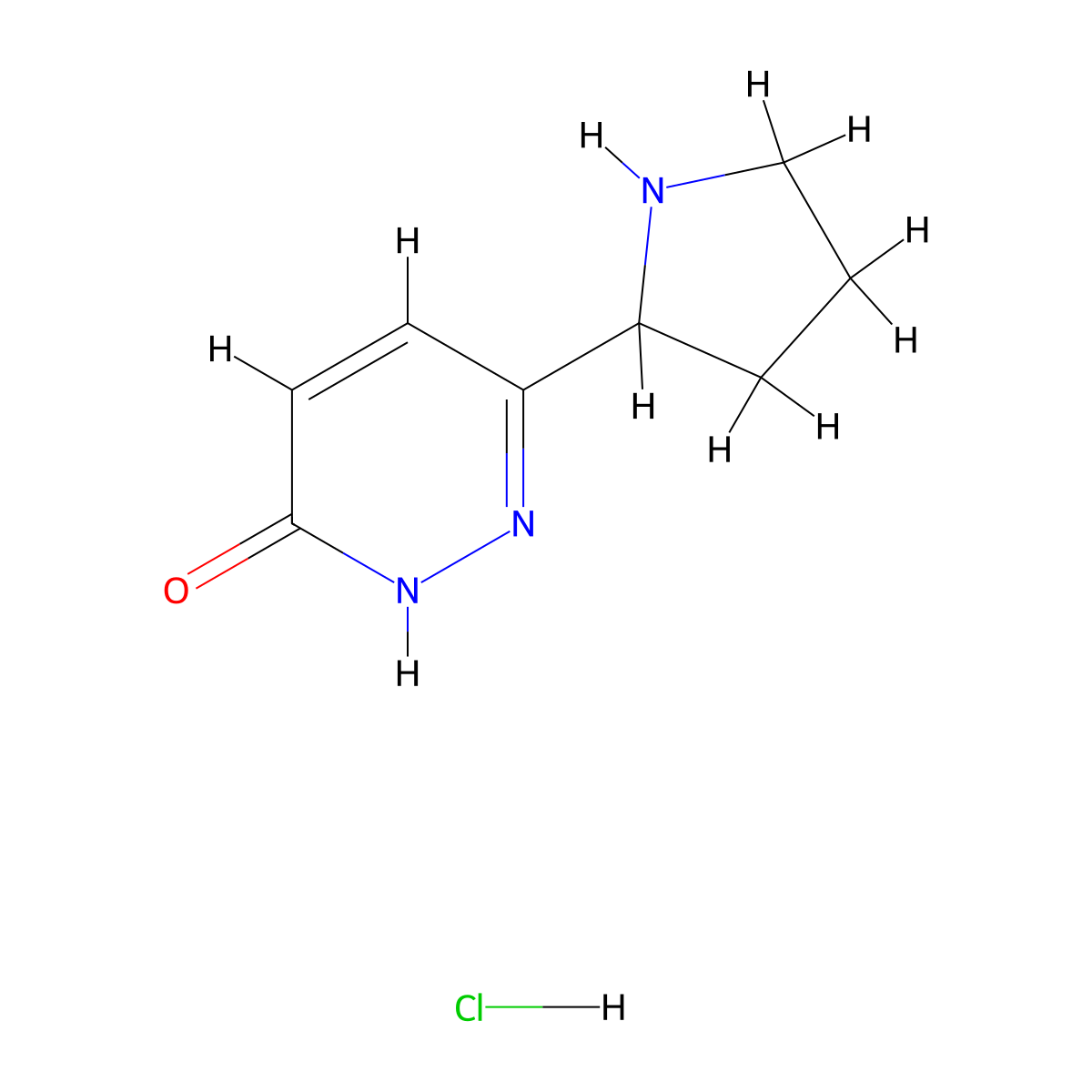 6-(Pyrrolidin-2-yl)pyridazin-3-ol hydrochloride molecular structure, CAS 2044901-56-4