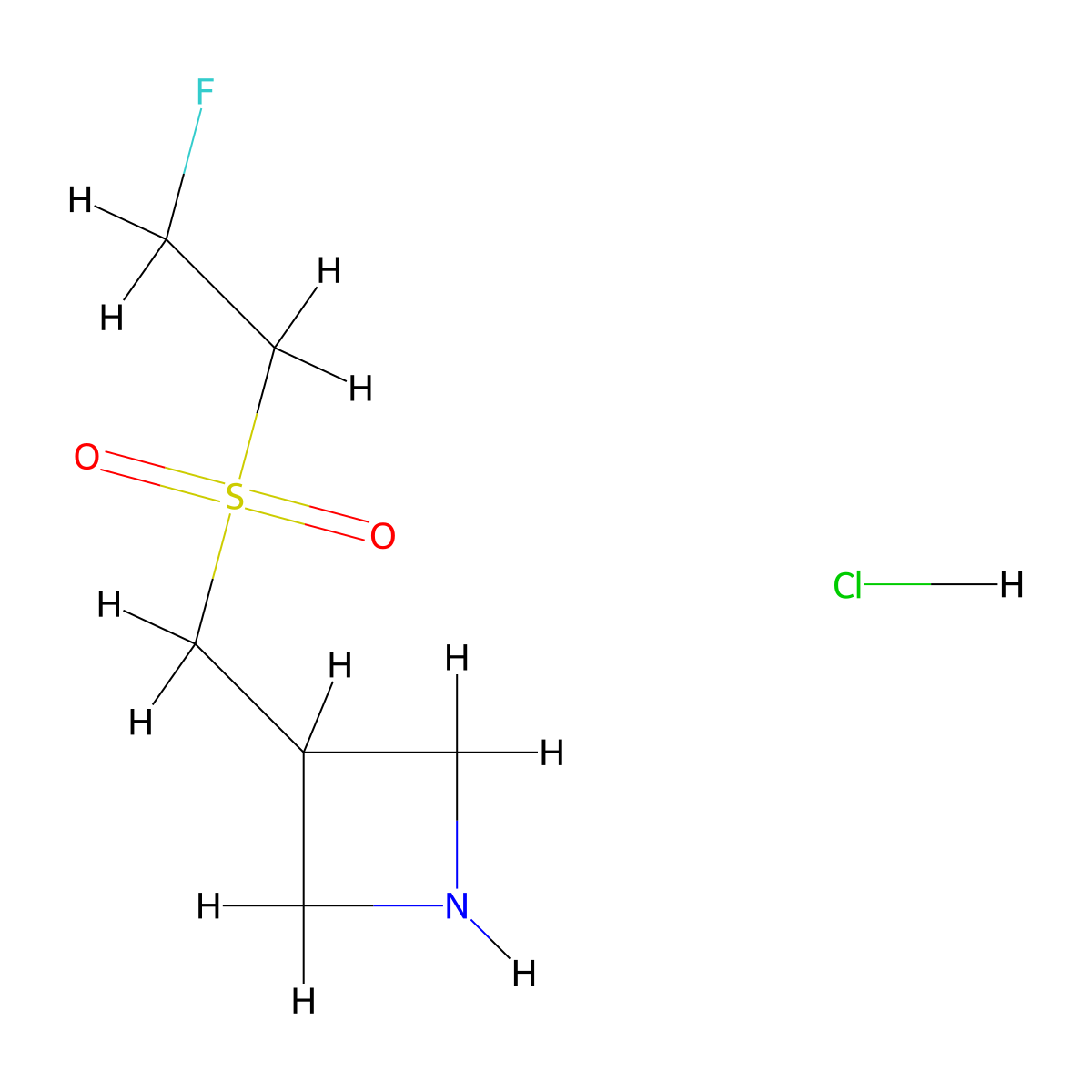 3-[(2-Fluoroethanesulfonyl)methyl]azetidine hydrochloride molecular structure, CAS 2044901-58-6