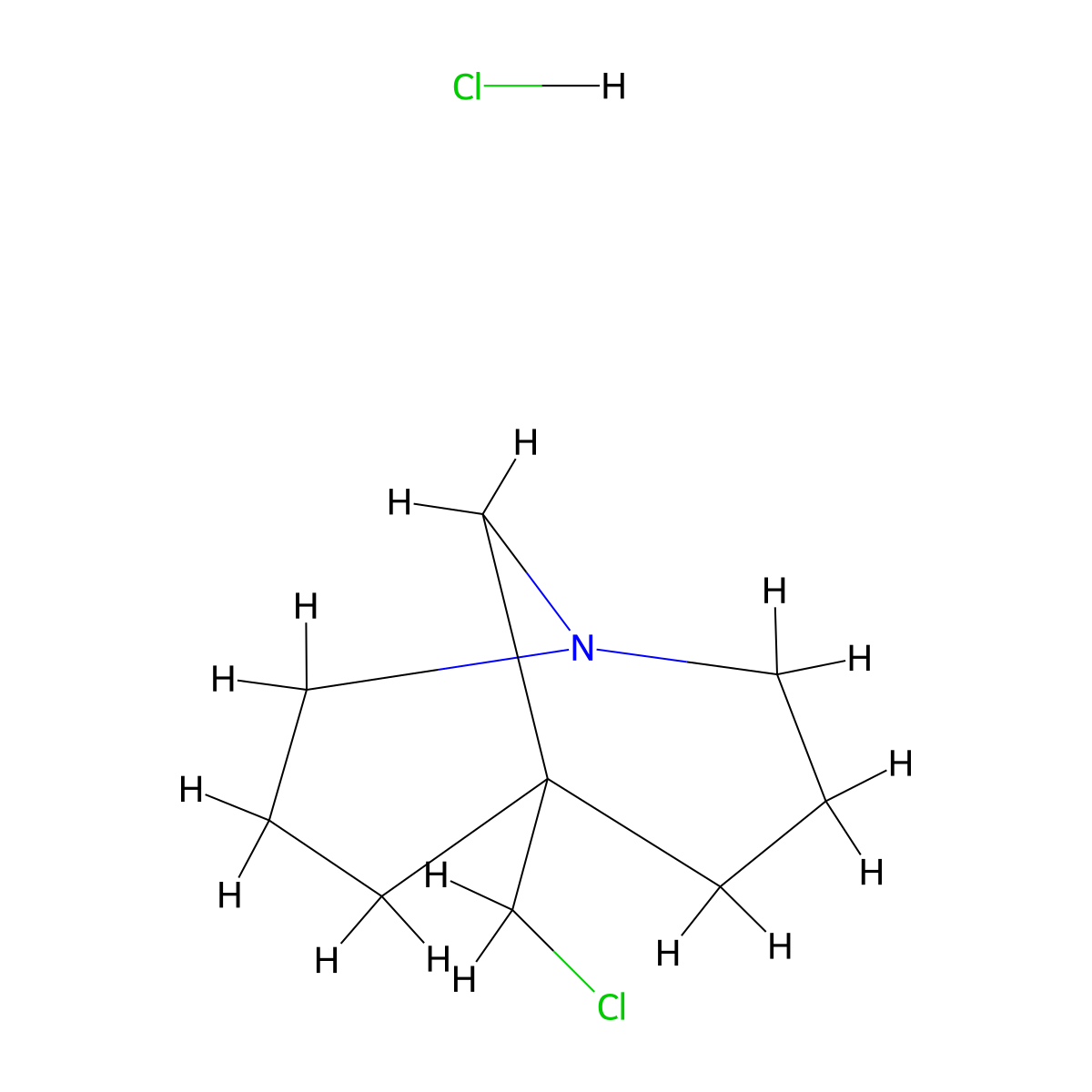 5-(Chloromethyl)-1-azabicyclo[3.3.1]nonane hydrochloride molecular structure, CAS 2044901-63-3
