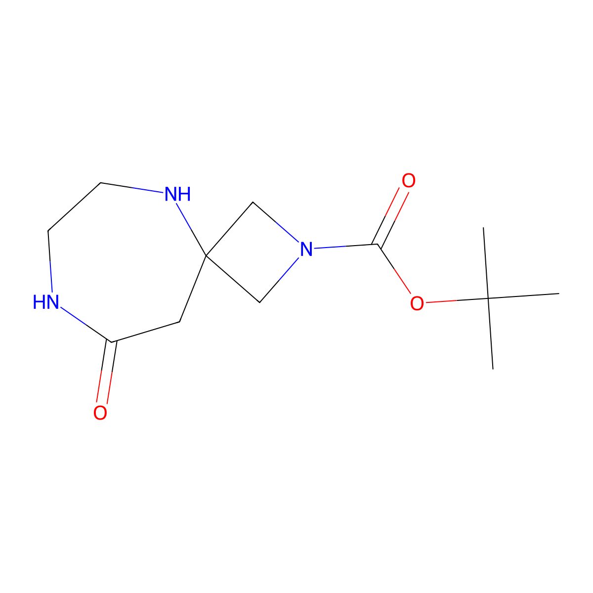 Tert-butyl 9-oxo-2,5,8-triazaspiro[3.6]decane-2-carboxylate molecular structure, CAS 2044901-67-7