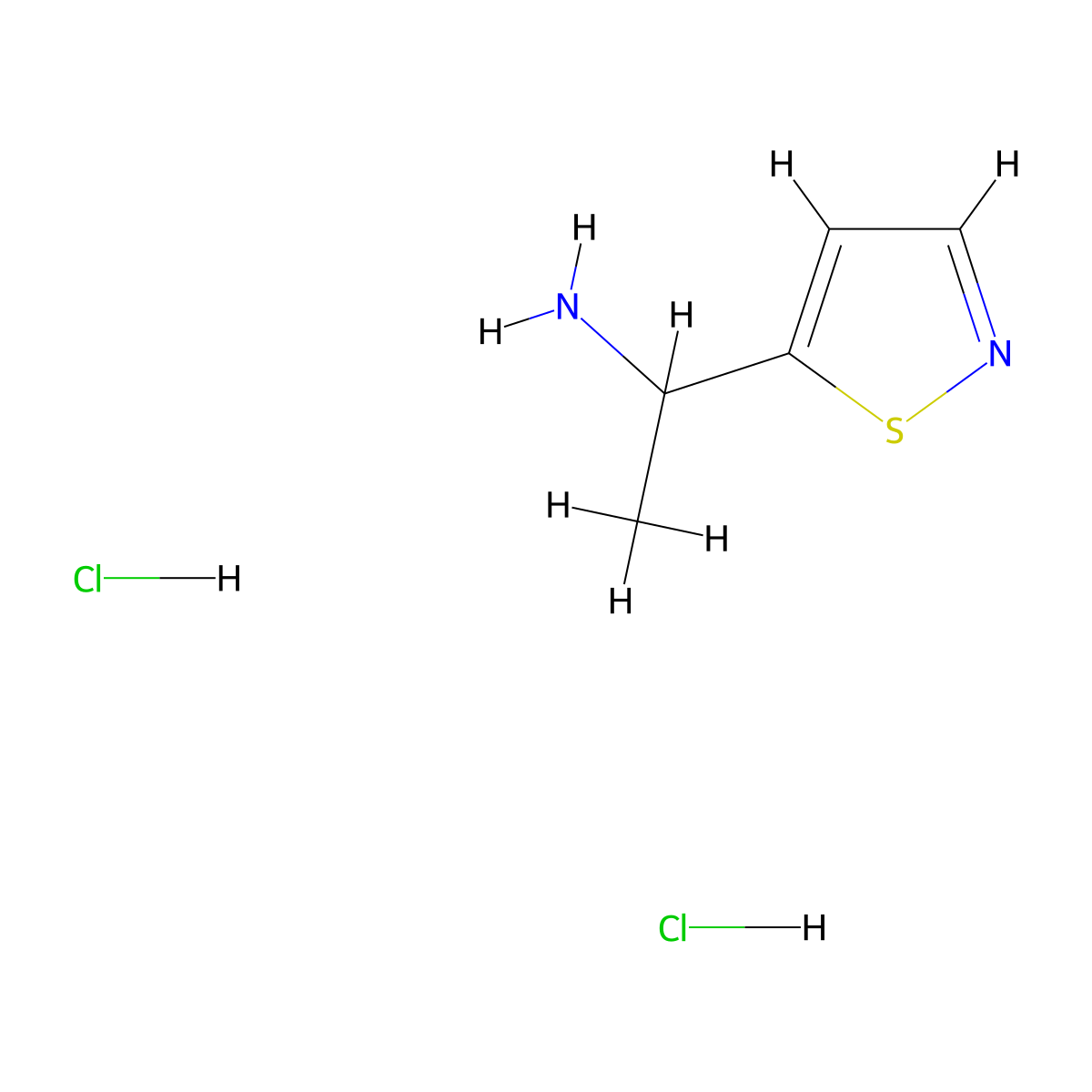 1-(1,2-Thiazol-5-yl)ethan-1-amine dihydrochloride molecular structure, CAS 2044901-81-5