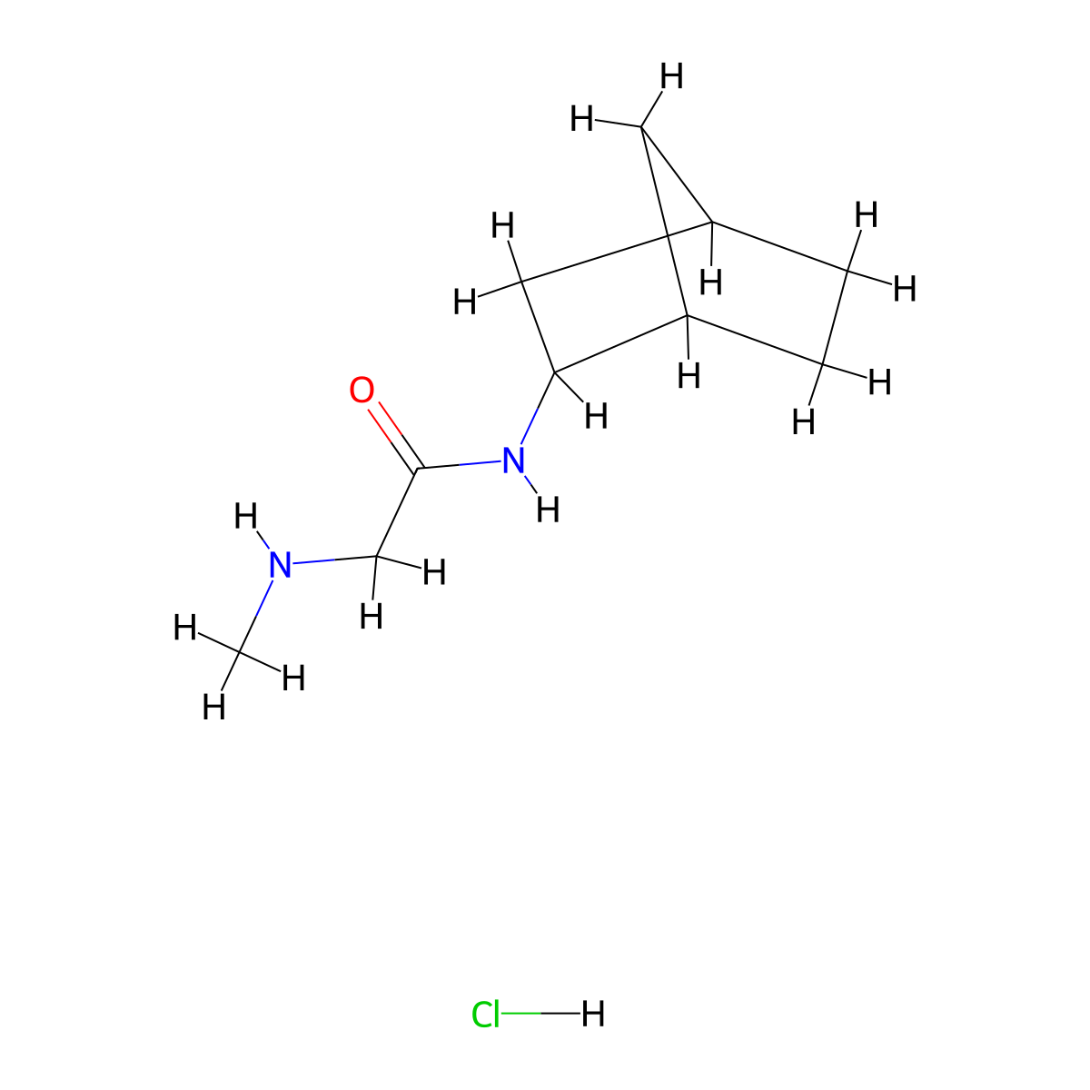 N-{bicyclo[2.2.1]heptan-2-yl}-2-(methylamino)acetamide hydrochloride molecular structure, CAS 2044901-92-8