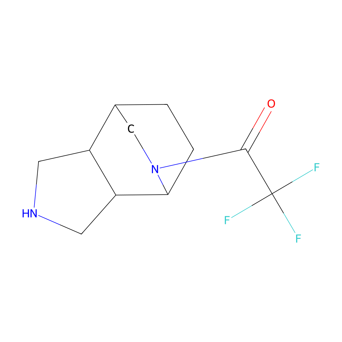 1-{4,8-Diazatricyclo[5.2.2.0,2,6]undecan-8-yl}-2,2,2-trifluoroethan-1-one molecular structure, CAS 2044902-16-9